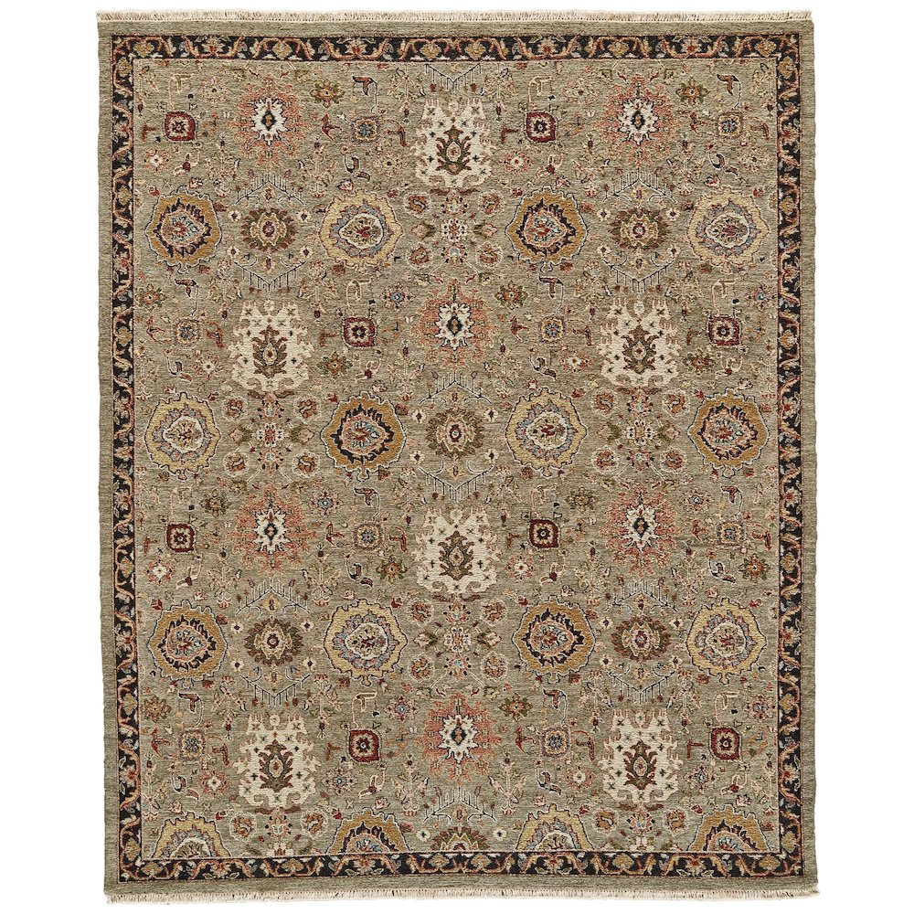 Amherst Traditional Persian, Taupe/Gold/Red, 2' x 3' Accent Rug. Picture 1