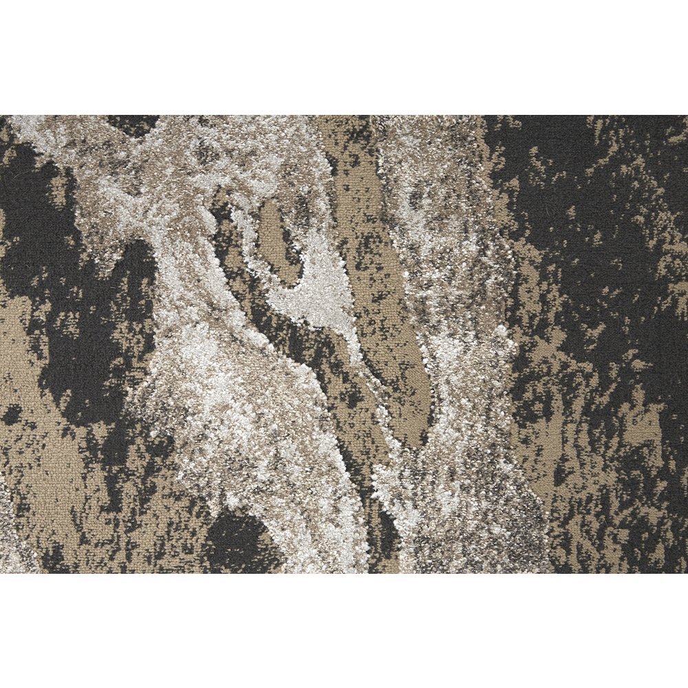 Vancouver Modern Abstract, Ivory/Brown/Taupe, 4' x 6' Accent Rug. Picture 6