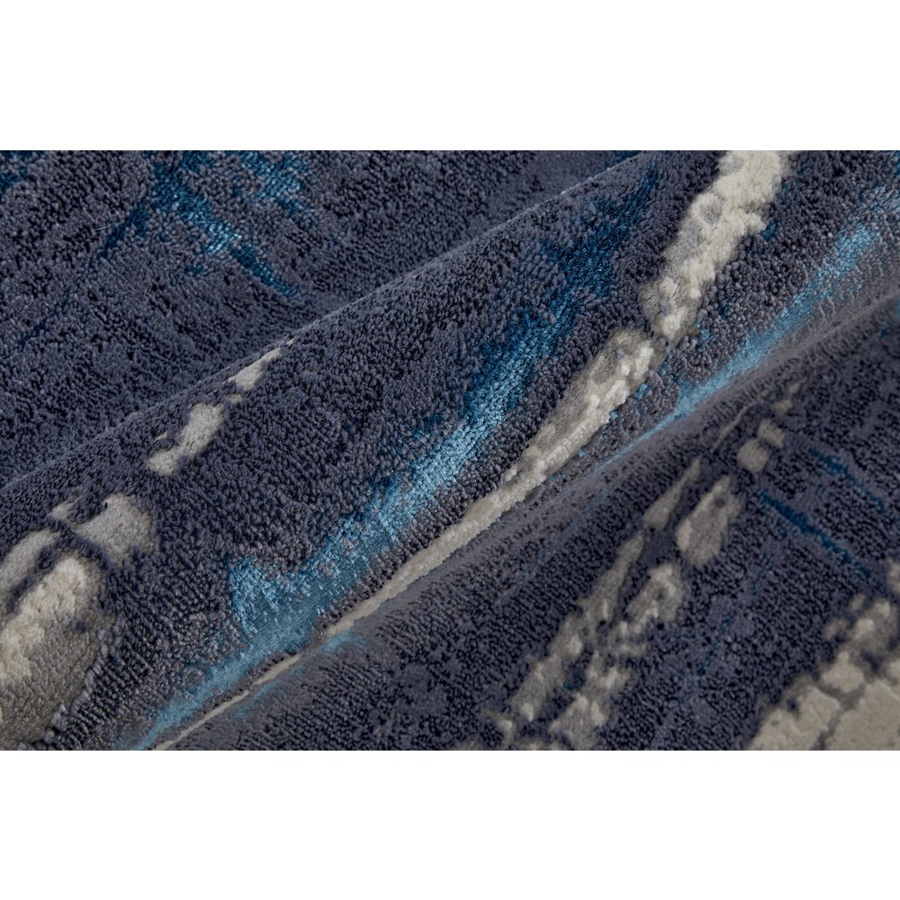 Indio Modern Abstract, Ivory/Blue/Gray, 2'-10" x 7'-10" Runner. Picture 5