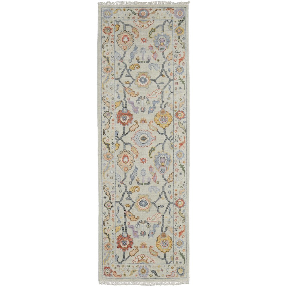 Karina Traditional Persian, Gray/Yellow/Red, 2'-6" x 8' Runner. Picture 1