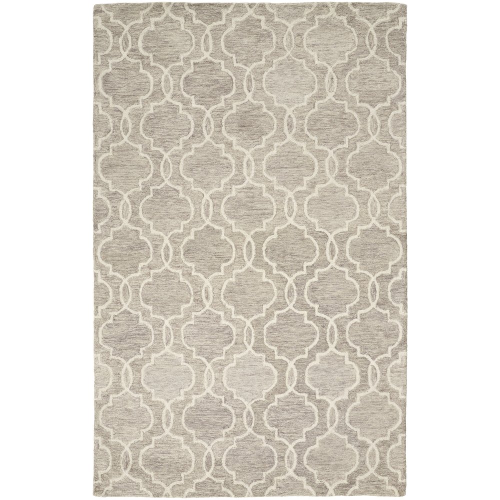 Belfort Transitional Trellis & Lattice, Gray/Ivory, 10' x 14' Area Rug. Picture 1
