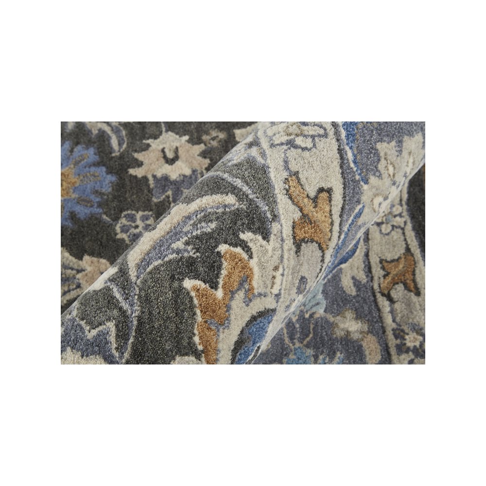 Rylan Transitional Oriental, Taupe/Blue/Ivory, 8' x 10' Area Rug. Picture 5