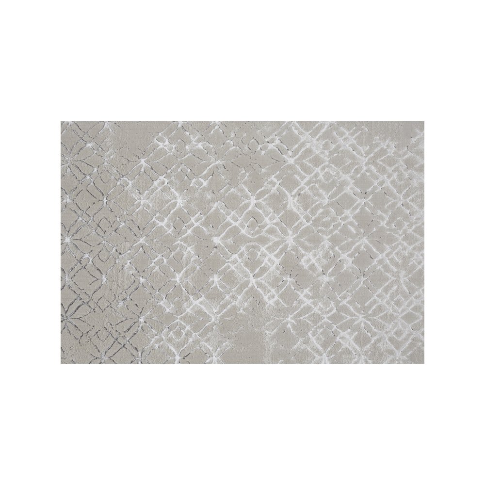 Micah Modern Distressed, Silver/Gray/White, 3'-11" x 6' Accent Rug. Picture 6