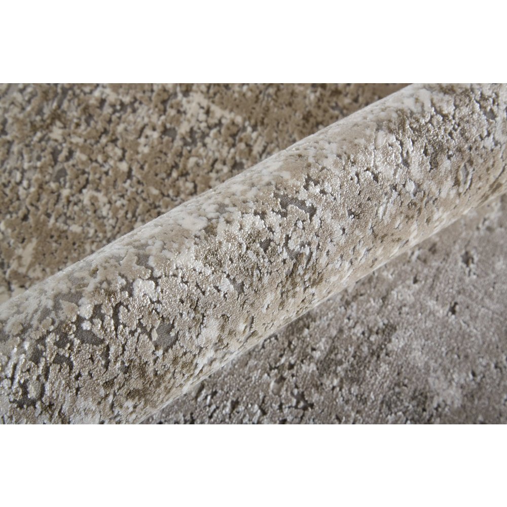 Cadiz Modern Abstract, Tan/Ivory/Gray, 9'-9" x 13'-2" Area Rug. Picture 5