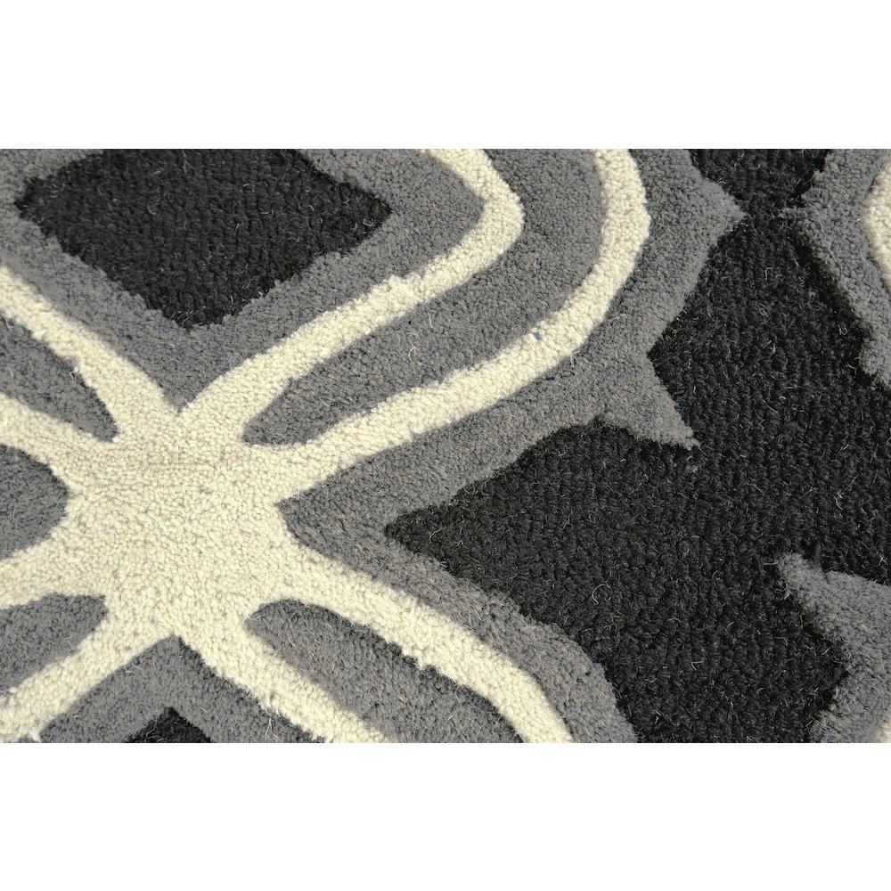 Ella Transitional Abstract, Black/Ivory/Gray, 5' x 8' Area Rug. Picture 4
