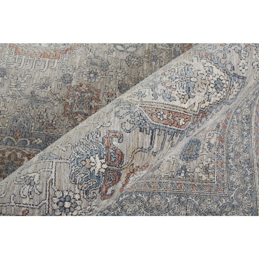 Marquette Rustic Persian Farmhouse Rug, Warm Gray/Blue, 12ft x 15ft Area Rug, MRQ3761FGRYMLTJ00. Picture 5