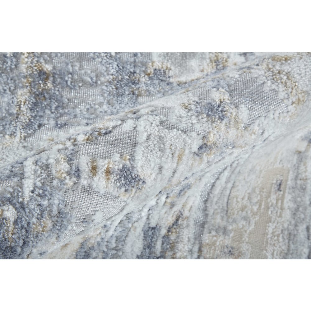 Laina Transitional Abstract, Ivory/Gray/Blue, 5' x 7'-10" Area Rug. Picture 5