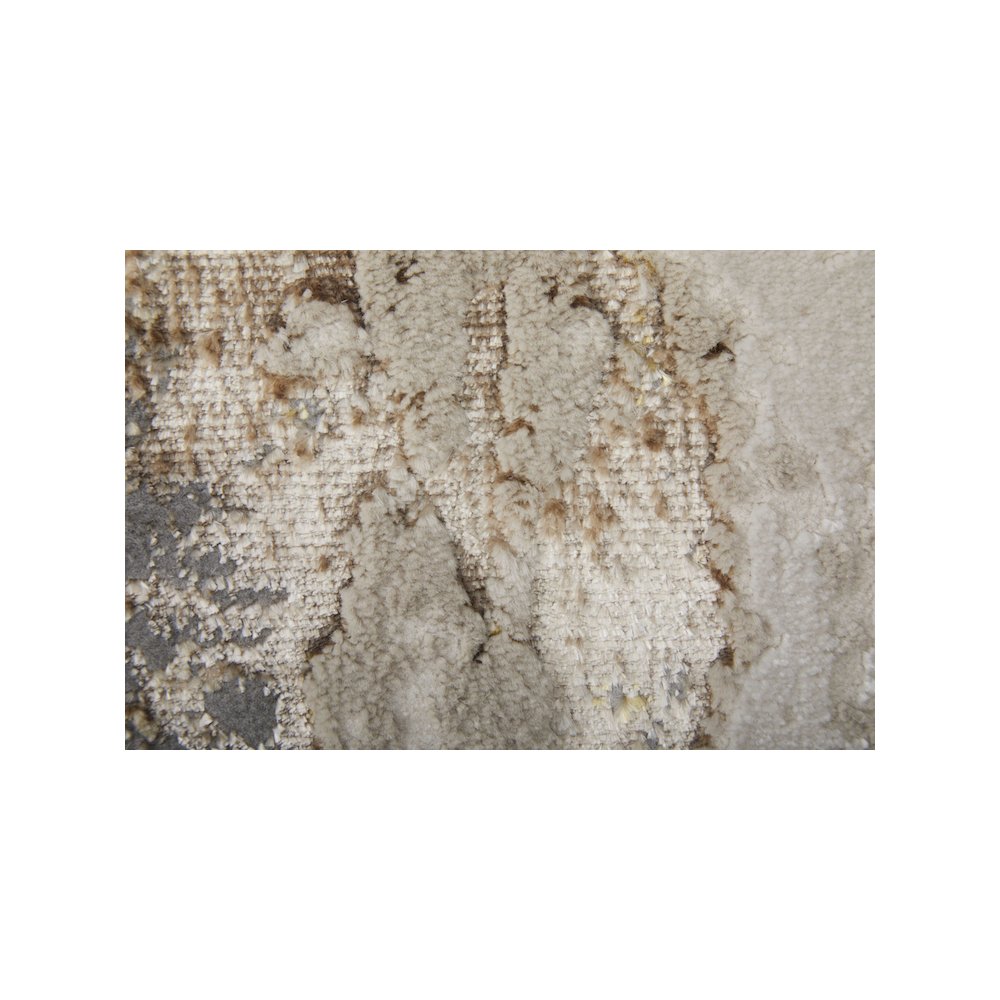 Aura Modern Abstract, Ivory/Gold/Brown, 5' x 8' Area Rug. Picture 6