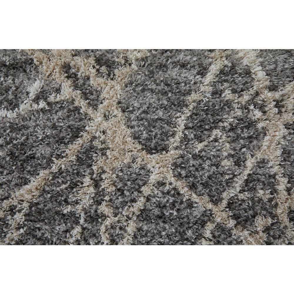 Mynka Transitional Abstract, Gray/Ivory, 5' x 8' Area Rug. Picture 6