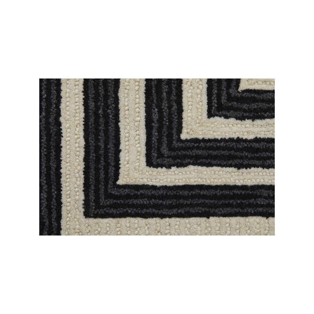 Maguire Transitional Abstract, Gray/Ivory/Black, 2' x 3' Accent Rug. Picture 6