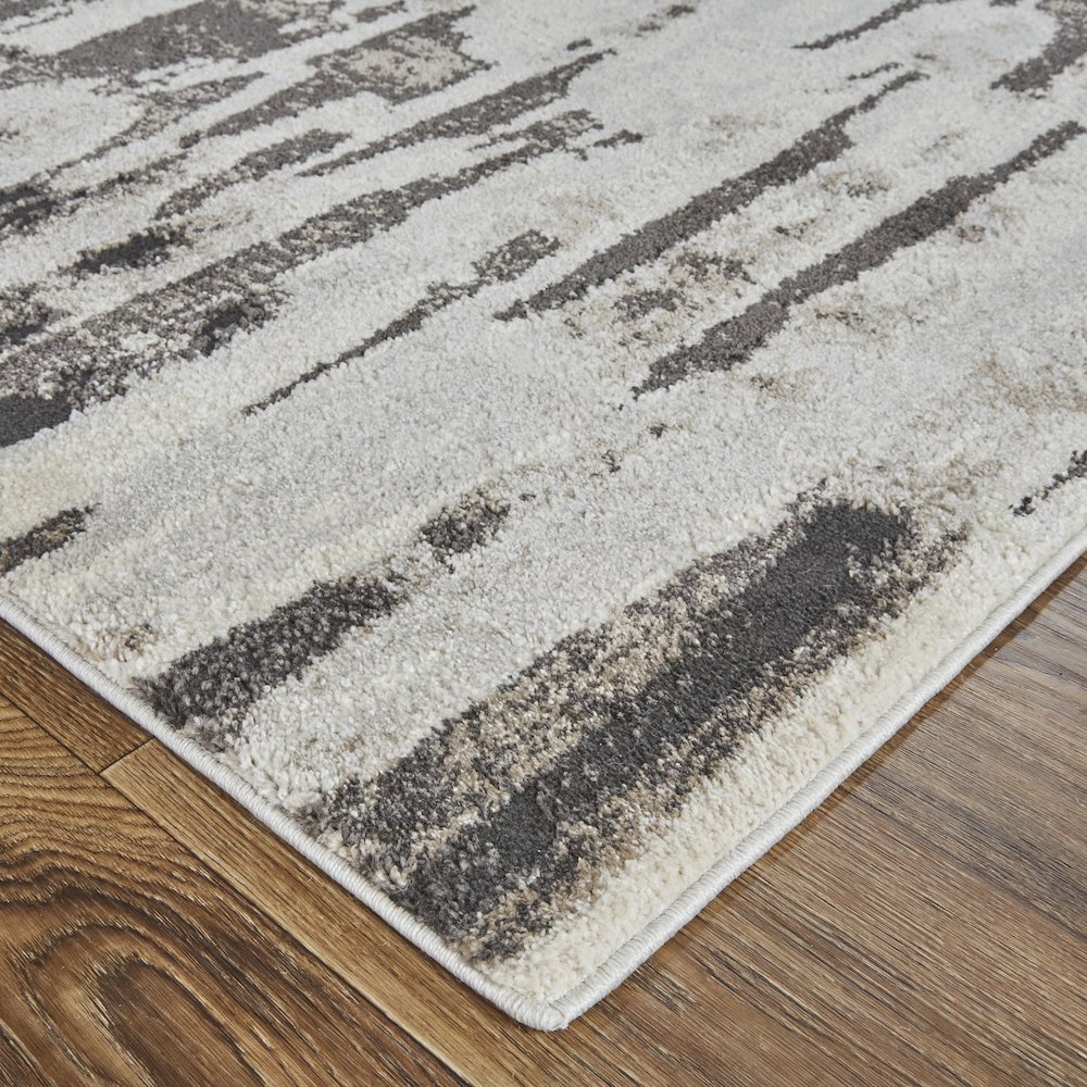 Vancouver Modern Abstract, Ivory/Brown/Gray, 5' x 8' Area Rug. Picture 3