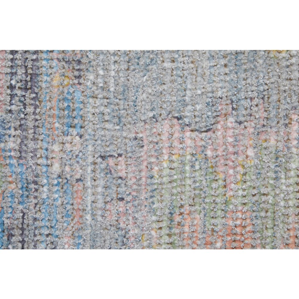 Transitional Floral & Botanical, Blue/Yellow/Orange, 5' x 7'-6" Area Rug. Picture 5