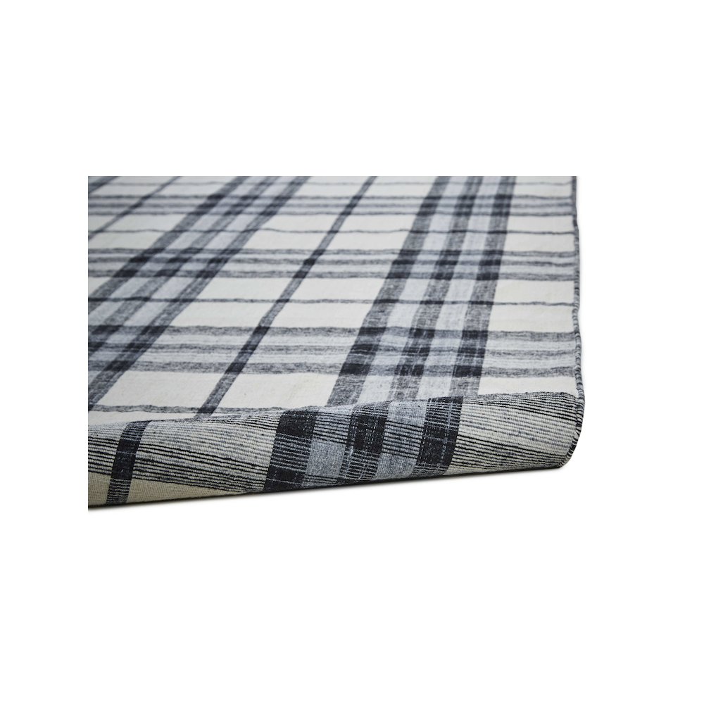 Crosby Eco-Friendly PET Dhurrie, Ivory/Sky Blue/Black, 5ft x 8ft Area Rug, 8830565FIVYCHLE10. Picture 7