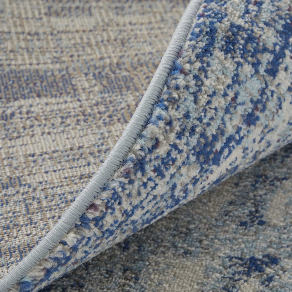 Edgemont Modern Abstract, Blue/Ivory, 10' x 14' Area Rug. Picture 7
