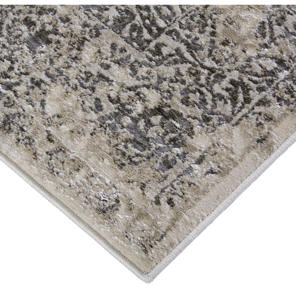 Prasad Distressed Ornamental Rug, Light Gray/Ivory, 8ft x 11ft Area Rug, 6703682FLGY000G99. Picture 3
