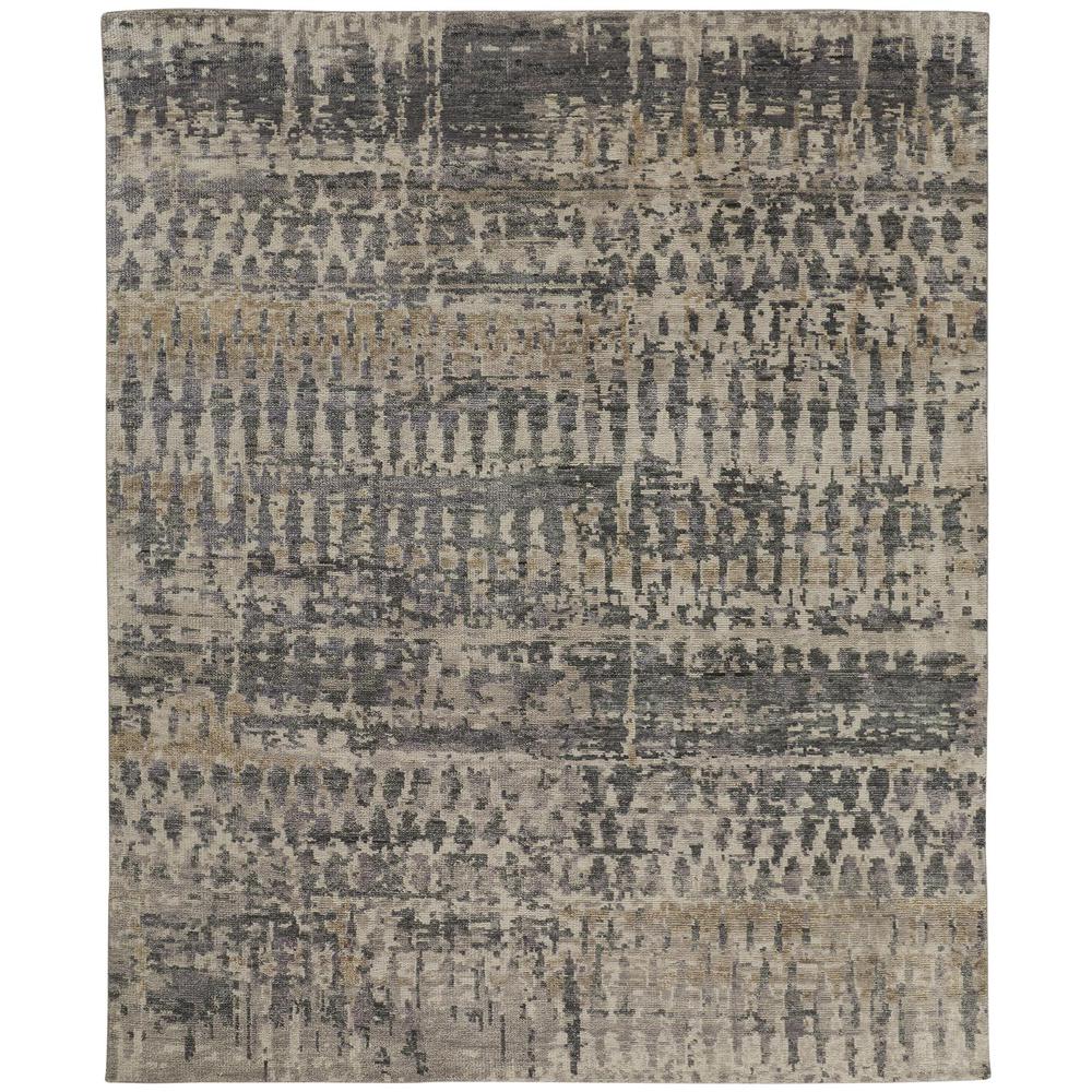 Palomar Luxe Hand Knot Accent Rug, Charcoal Gray/Light Beige, 2ft x 3ft, PAL6632FCHL000P00. Picture 2