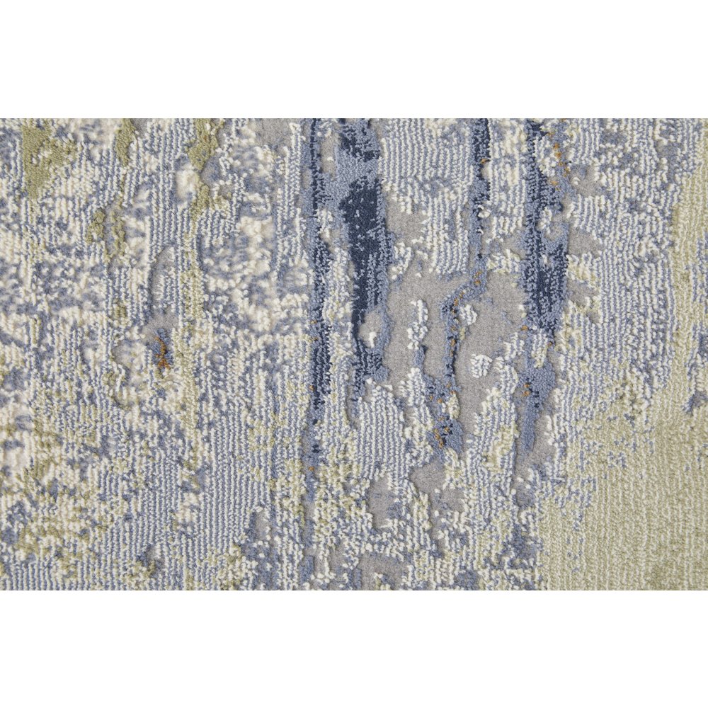 Clio Modern Abstract, Blue/Orange/Ivory, 7'-9" x 10' Area Rug. Picture 6