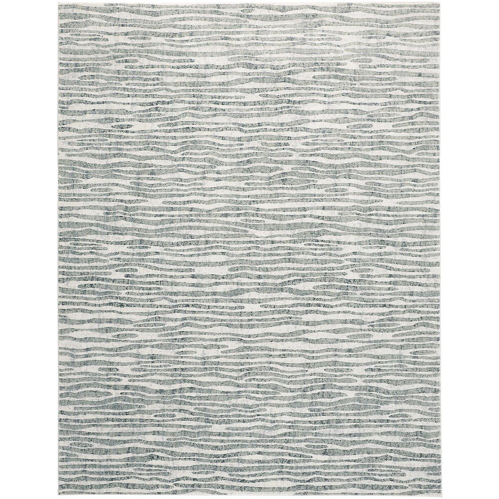 Atwell Contemporary Abstract Rug, Gray/Iceberg Green, 5ft-3in x 7ft-6in Area Rug, ATL3218FGRY000E76. Picture 1