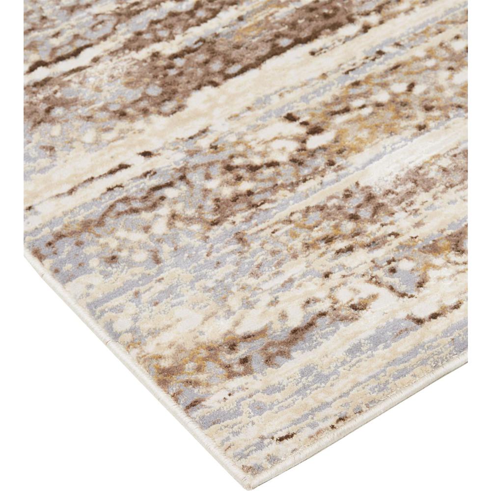 Frida Distressed Abstract Prismatic Rug, Ivory/Warm Brown, 10ft x 14ft Area Rug, PRK3705FIVYGRYH00. Picture 2