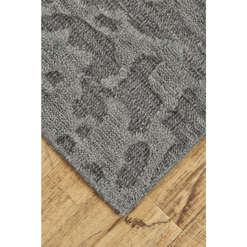Leilani Modern Abstract, Gray, 9'-6" x 13'-6" Area Rug. Picture 3