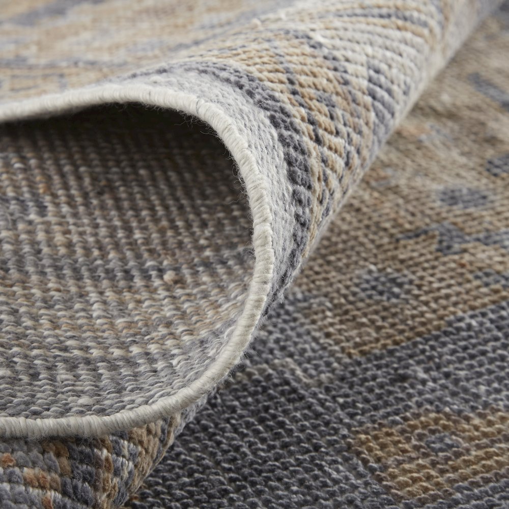 Wendover Eco Friendly PET Oushak Rug, Stone Blue/Apricot Tan, 8ft x 10ft Area Rug, WND6842FCHL000F00. Picture 5
