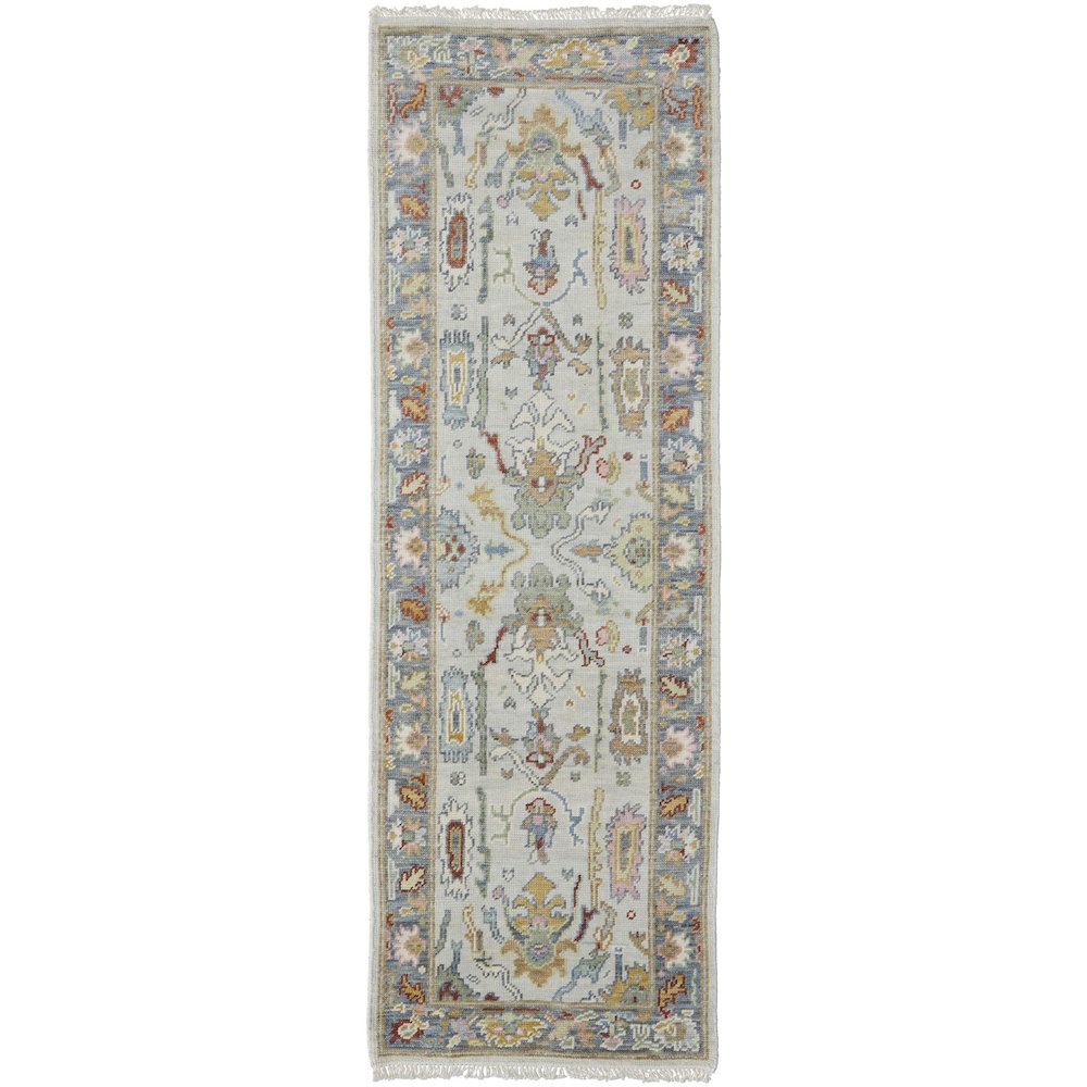 Karina Traditional Persian, Blue/Gray/Gold, 2'-6" x 8' Runner. Picture 1