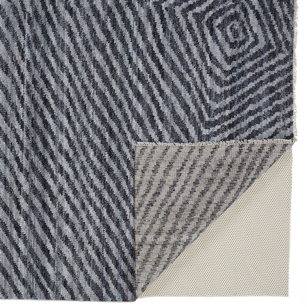 Vivien Architectural Hand Knot Wool Area Rug, Graphite Gray/Denim, 8ft x 10ft, 8046555FGRY000F00. Picture 3