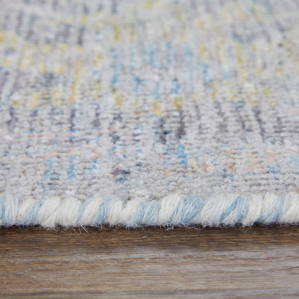 Transitional Floral & Botanical, Blue/Yellow/Orange, 5' x 7'-6" Area Rug. Picture 7