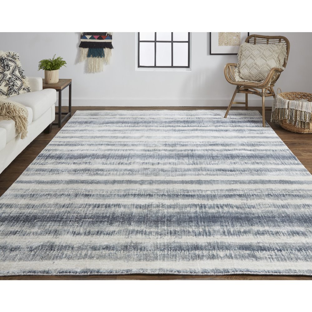 Mackay Handwoven Graident Rug, Dark Slate Blue, 4ft x 6ft Area Rug , MKY8824FNVY000C00. Picture 2