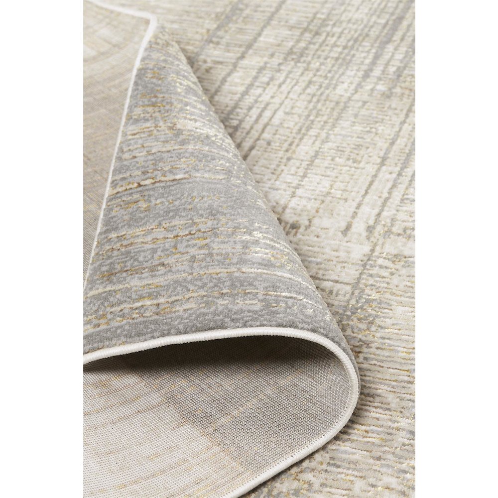 Aura Modern Abstract, Gray/Ivory, 9'-2" x 12' Area Rug. Picture 5