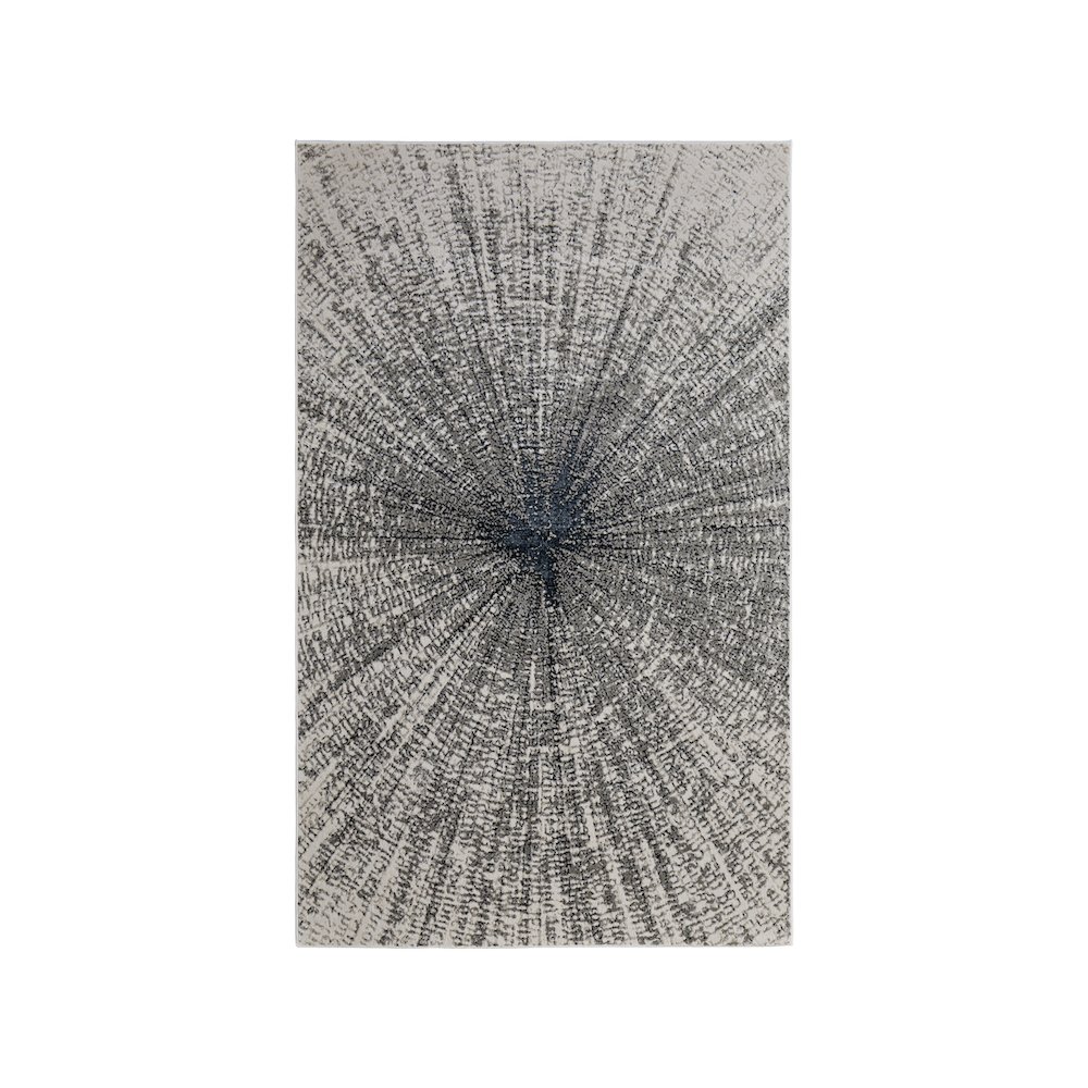 Micah Modern Abstract, Ivory/Gray/Blue, 9'-2" x 12' Area Rug. Picture 1