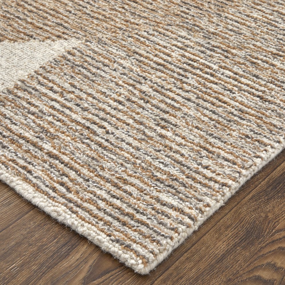 Pollock Modern Watercolor, Brown/Tan/Ivory, 3'-6" x 5'-6" Accent Rug. Picture 3