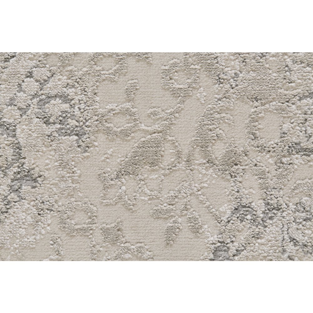 Prasad Distressed Ornamental Rug, Light Gray/Ivory, 8ft x 11ft Area Rug, 6703682FLGY000G99. Picture 5