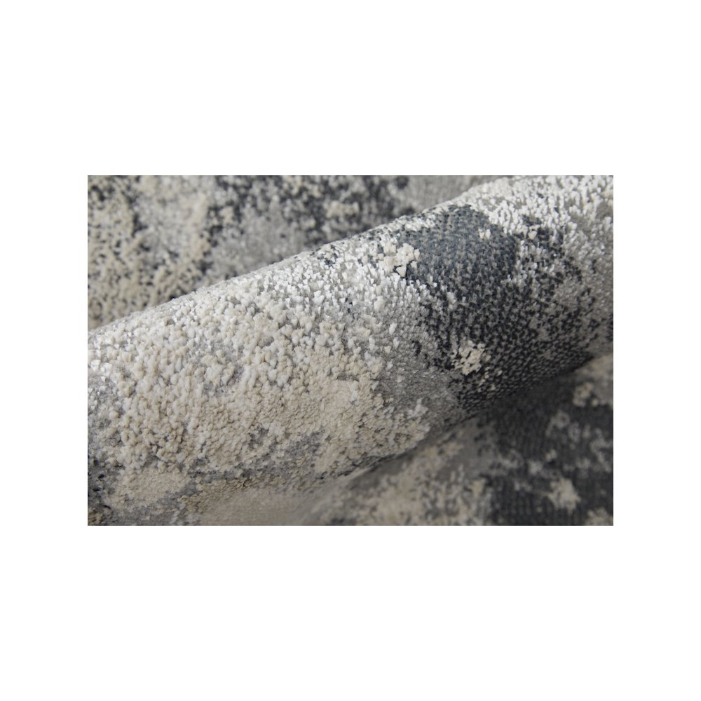 Astra Transitional Abstract, Gray/Ivory, 10' x 13'-2" Area Rug. Picture 5