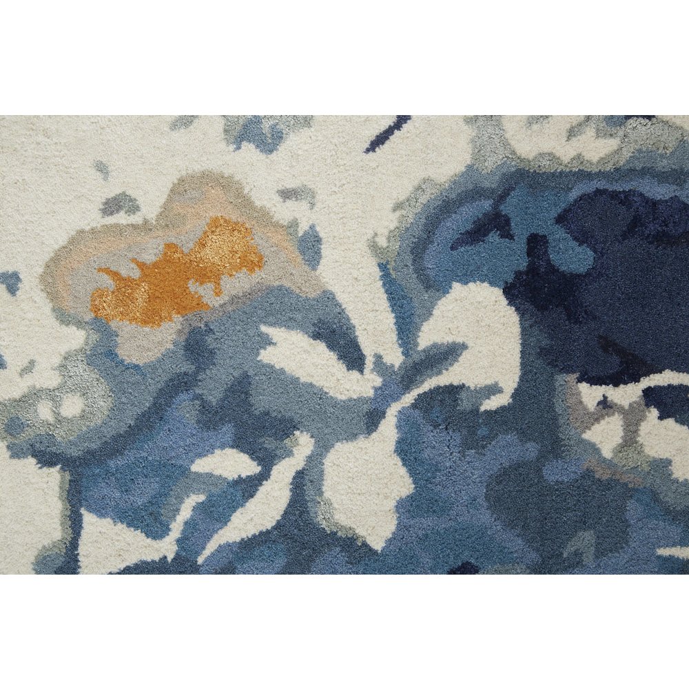Dafney Transitional Floral & Botanical, Blue, 10' x 14' Area Rug. Picture 6