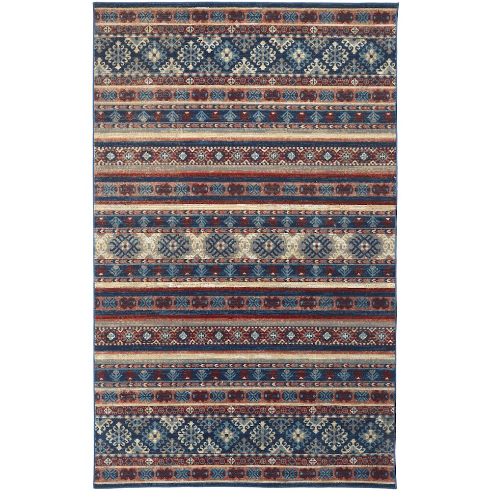 Nolan Transitional Diamond, Blue/Red/Ivory, 12'-10" x 15' Runner. Picture 1