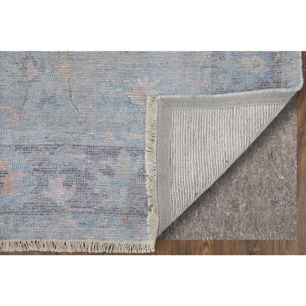 Transitional Floral & Botanical, Blue/Yellow/Orange, 5' x 7'-6" Area Rug. Picture 3