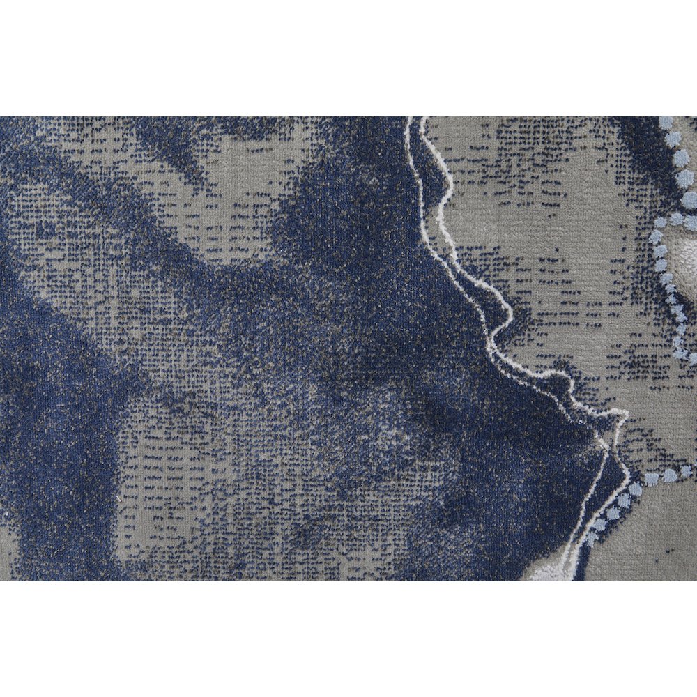 Gaspar Modern Abstract, Blue/Gray/Ivory, 2'-10" x 8' Runner. Picture 6