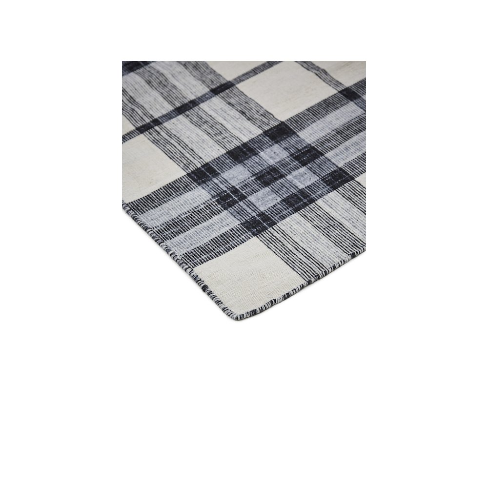 Crosby Eco-Friendly PET Dhurrie, Ivory/Sky Blue/Black, 5ft x 8ft Area Rug, 8830565FIVYCHLE10. Picture 3
