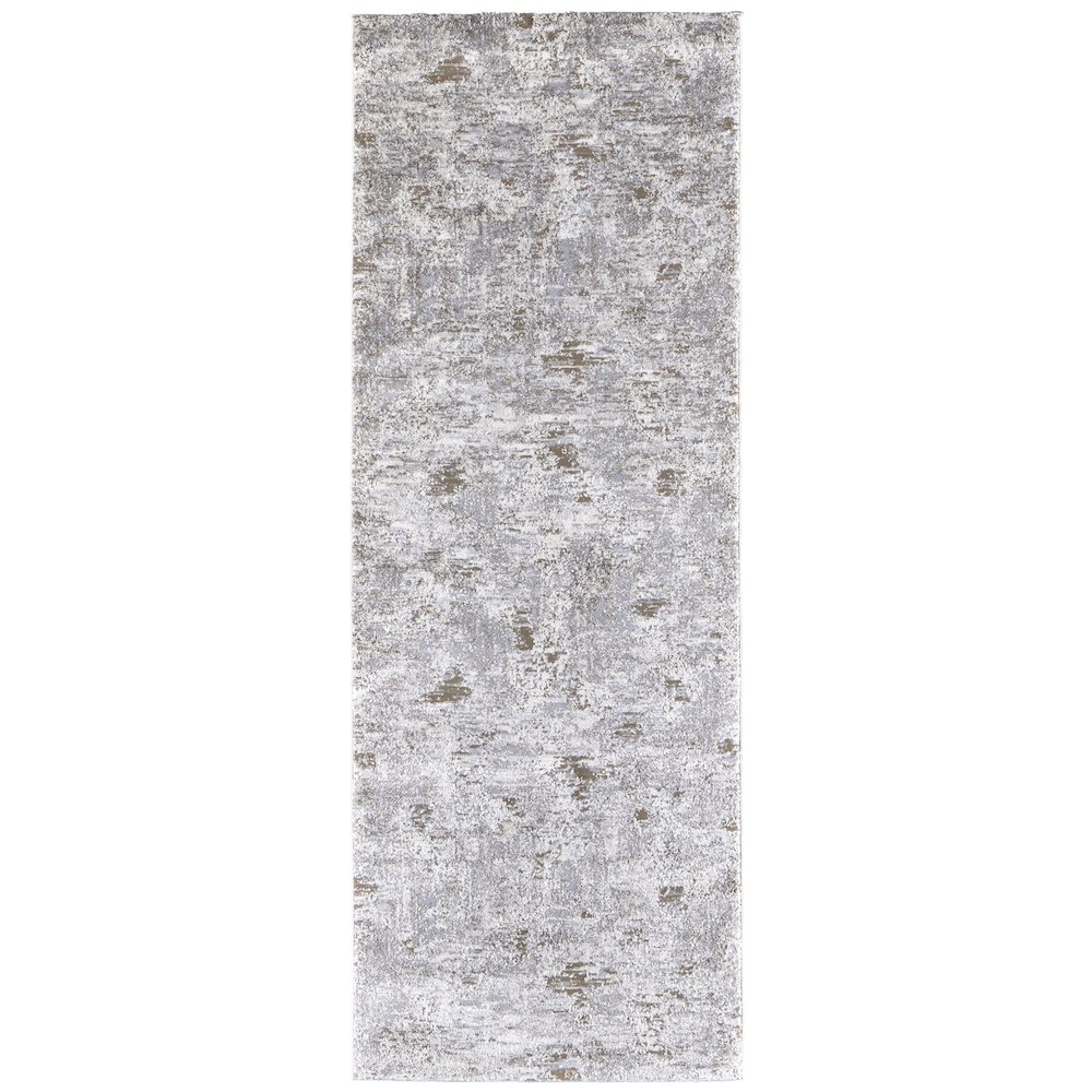 Vancouver Modern Abstract, Ivory/Gray/Tan, 2'-10" x 7'-10" Runner. Picture 1