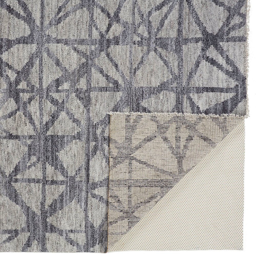 Vivien Architectural Hand Knot Wool, Opal Gray/Asphalt Gray, 2ft x 3ft, 8046557FLGY000P00. Picture 2