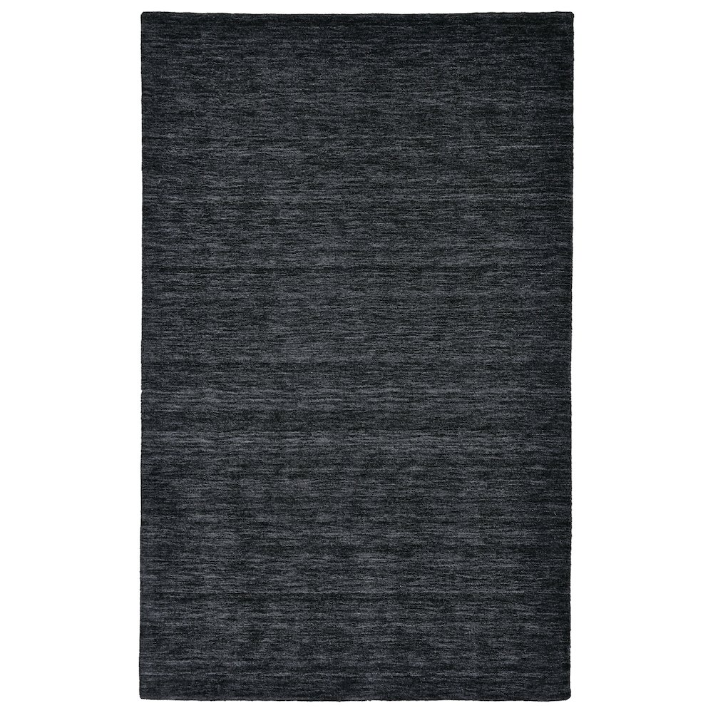 Luna Hand Woven Marled Wool Rug, Black/Dark Gray, 9ft-6in x 13ft-6in Area Rug, 5798049FBLK000H50. Picture 1
