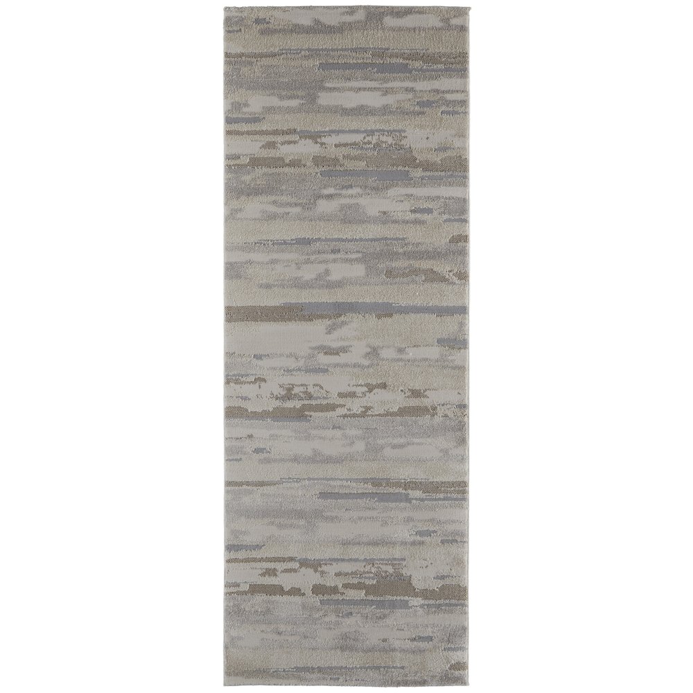 Vancouver Modern Abstract, Ivory/Tan/Brown, 2'-10" x 7'-10" Runner. Picture 1