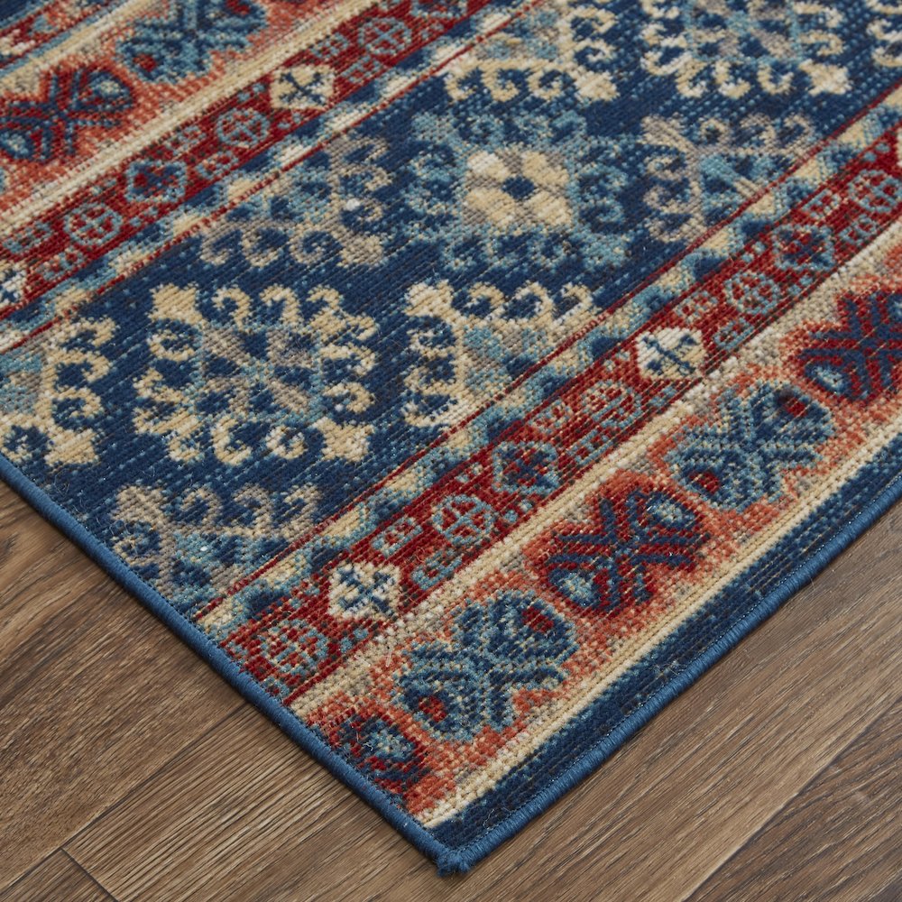 Nolan Transitional Diamond, Blue/Red/Ivory, 12'-10" x 15' Runner. Picture 3