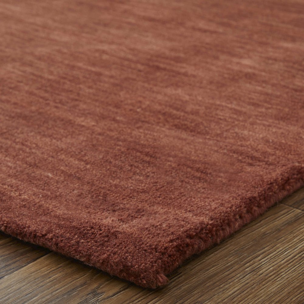Luna Hand Woven Marled Wool Rug, Rust/Red-Orange, 2ft x 3ft Accent Rug, 5798049FRST000P00. Picture 4