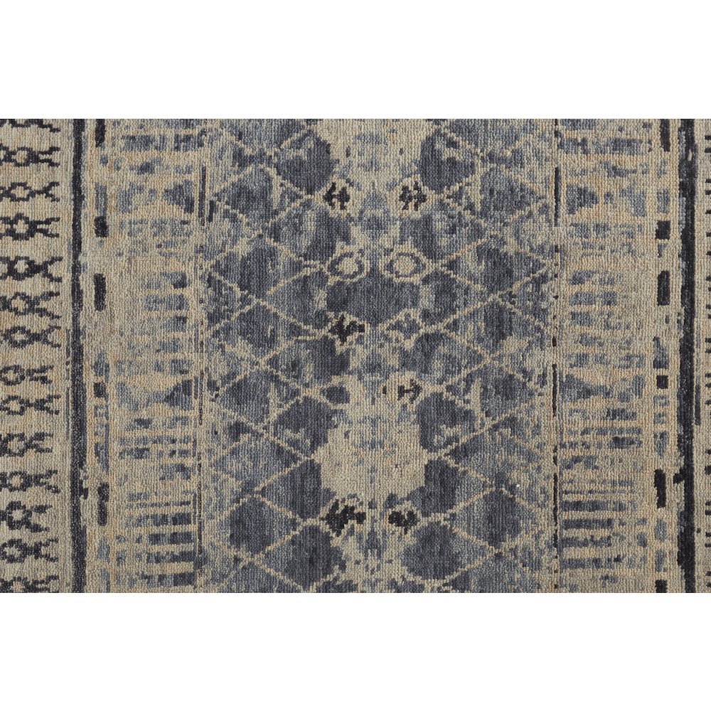 Palomar Luxe Hand Knot Abstract Area Rug, Denim Blue, 9x6in x 13x6in, PAL6572FBLU000H50. Picture 5