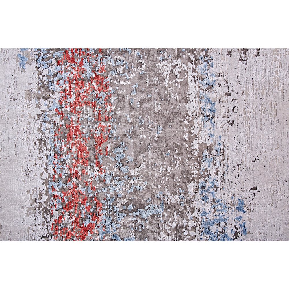 Cadiz Modern Abstract, Gray/Red/Blue, 12' x 18' Area Rug. Picture 6
