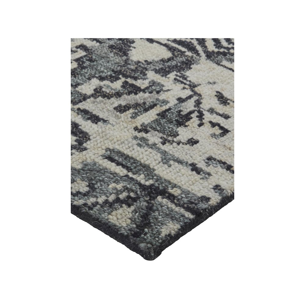 Palomar Luxe Hand Knot Accent Rug, Charcoal Gray/Light Beige, 2ft x 3ft, PAL6630FCHL000P00. Picture 3
