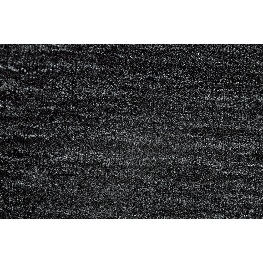 Luna Hand Woven Marled Wool Rug, Black/Dark Gray, 2ft - 6in x 8ft, Runner, 5798049FBLK000I6A. Picture 5