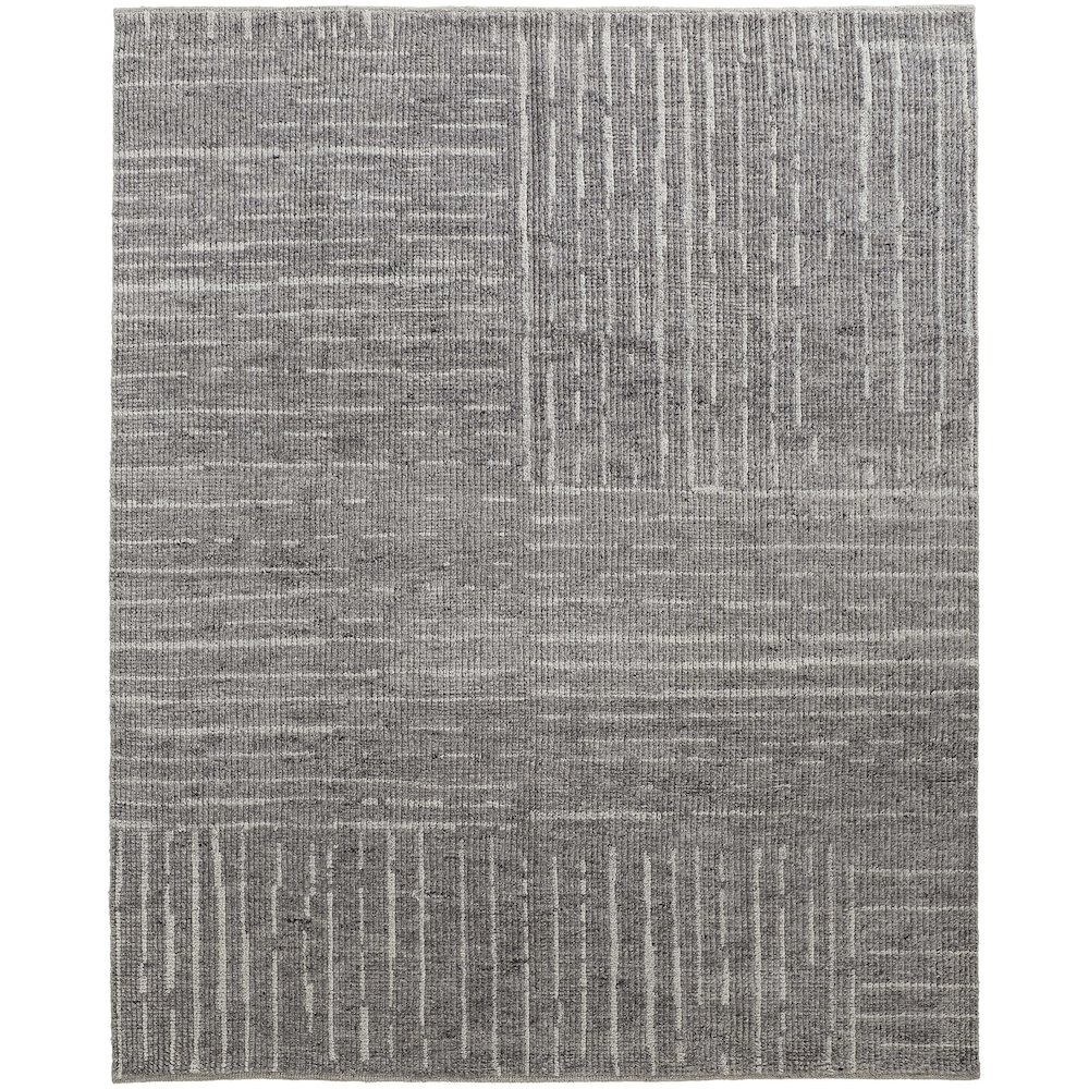 Alford Modern Checkered, Gray/Silver/Ivory, 9'-6" x 13'-6" Area Rug. Picture 1